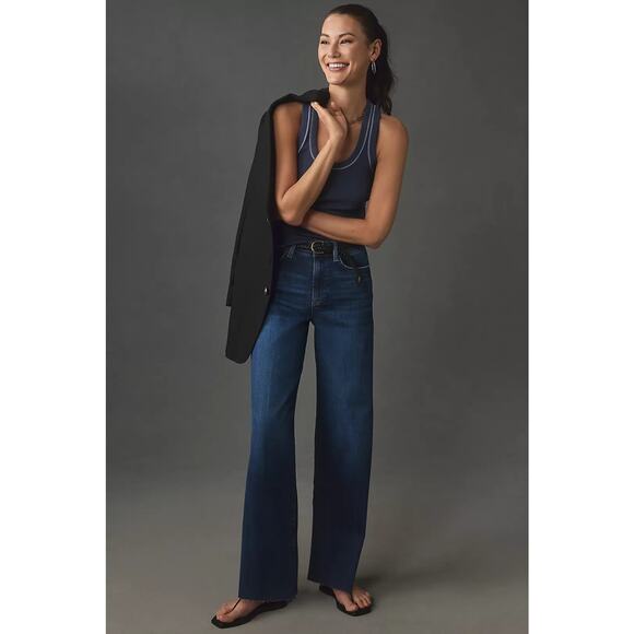 FRAME Le Slim Palazzo High Waist Wide Leg Jeans - 26 - Picture 2 of 5